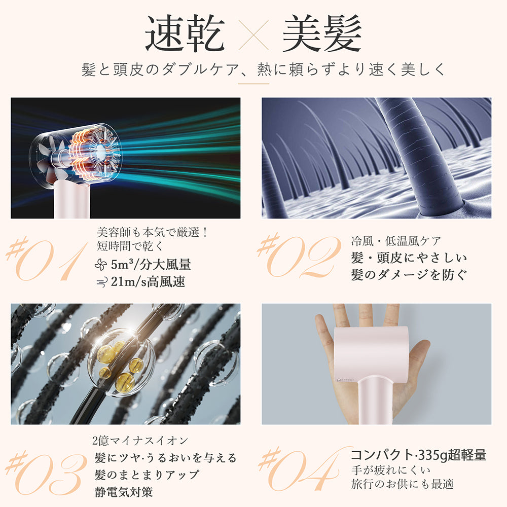 ダブルケアドライヤー 美人百花速乾ドライヤー部門NO1