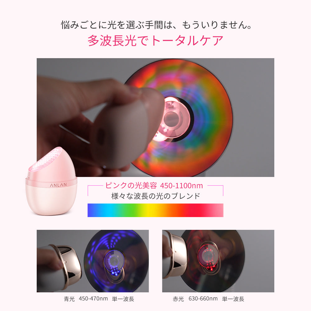 ANLAN Rose Lumi美顔器｜毎日5分のピンクの光美容ケア｜