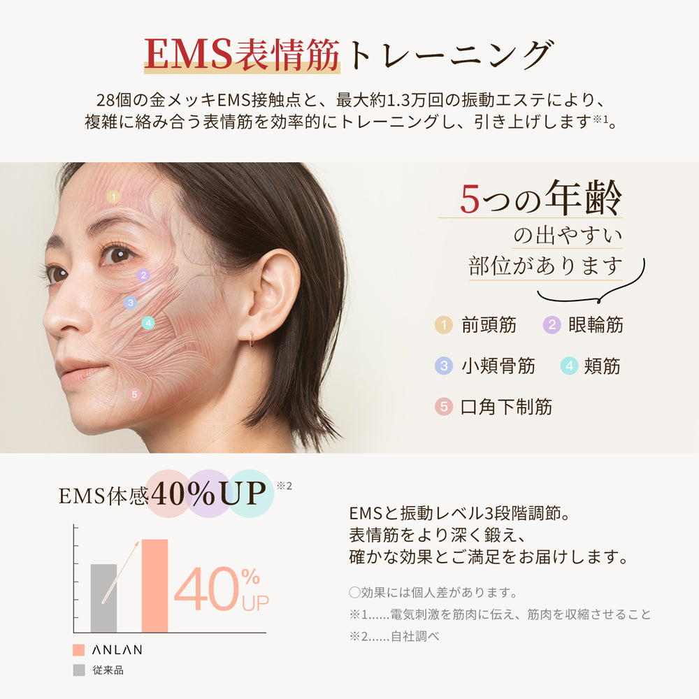 ANLAN ミニRF美顔器 3色エステ