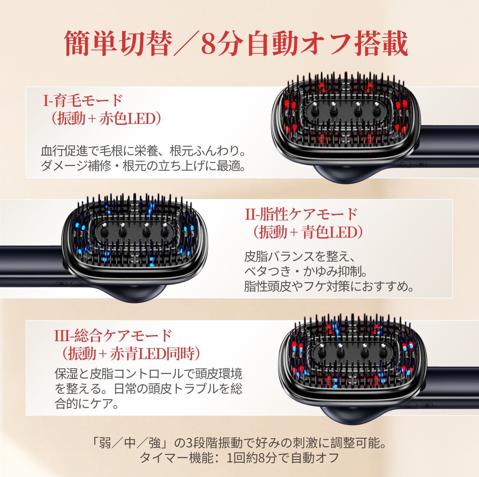 スカルププララン ヘッドスパ・頭皮ケア 髪にツヤを与える電動頭皮
